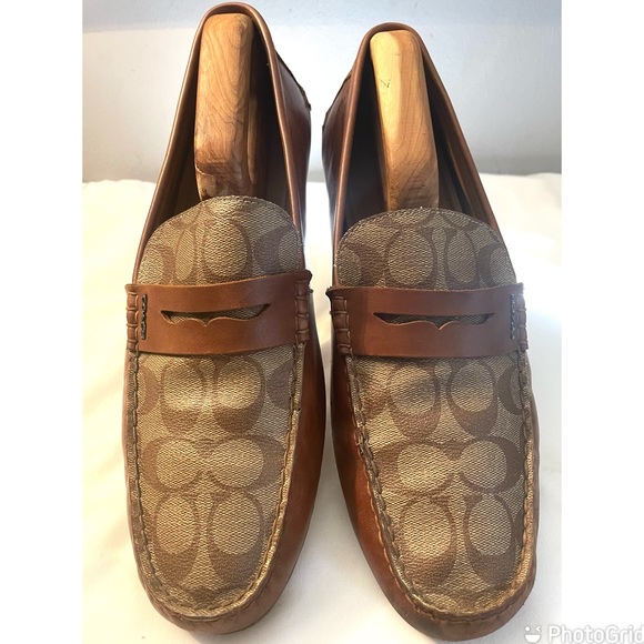 Coach Other - Coach Mott Driver Khaki Leather Driving Moccasins Men’s Shoes Size 12D